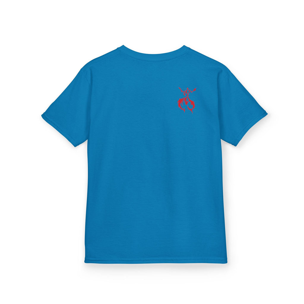 Kids Dragon & Unicorn T-Shirt — Unicorn's Light Upon A Dragon Graphic Print on Front