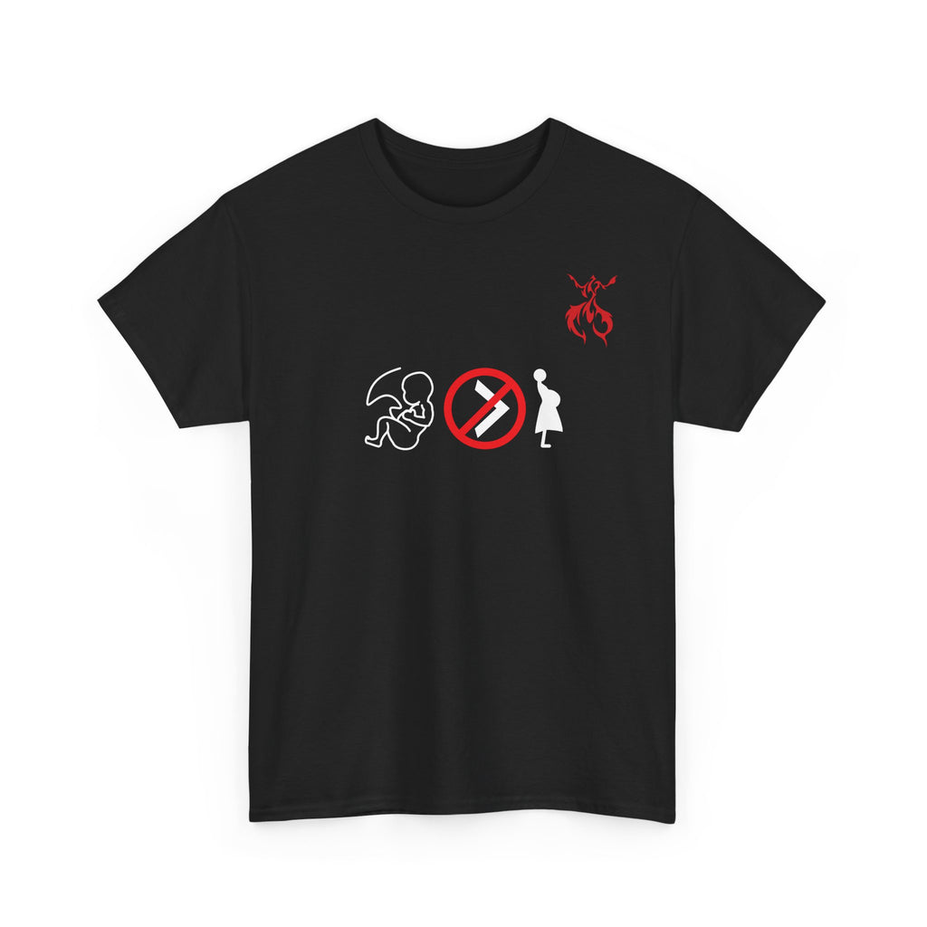 Pro-Choice Statement Tee — "The Fetus Is Not More Important Than the Mother" Design on the Front
