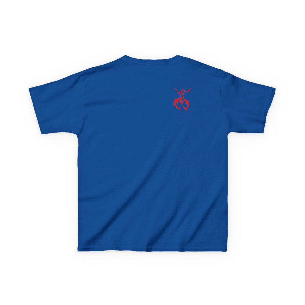 Kids Dragon & Unicorn T-Shirt — Unicorn's Light Upon A Dragon Graphic Print on Front