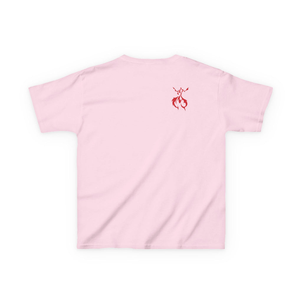 Kids Dragon & Unicorn T-Shirt — Unicorn's Light Upon A Dragon Graphic Print on Front