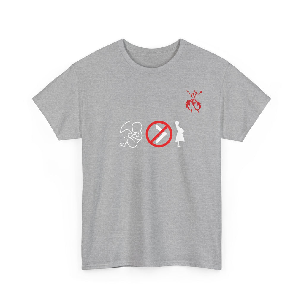 Pro-Choice Statement Tee — "The Fetus Is Not More Important Than the Mother" Design on the Front