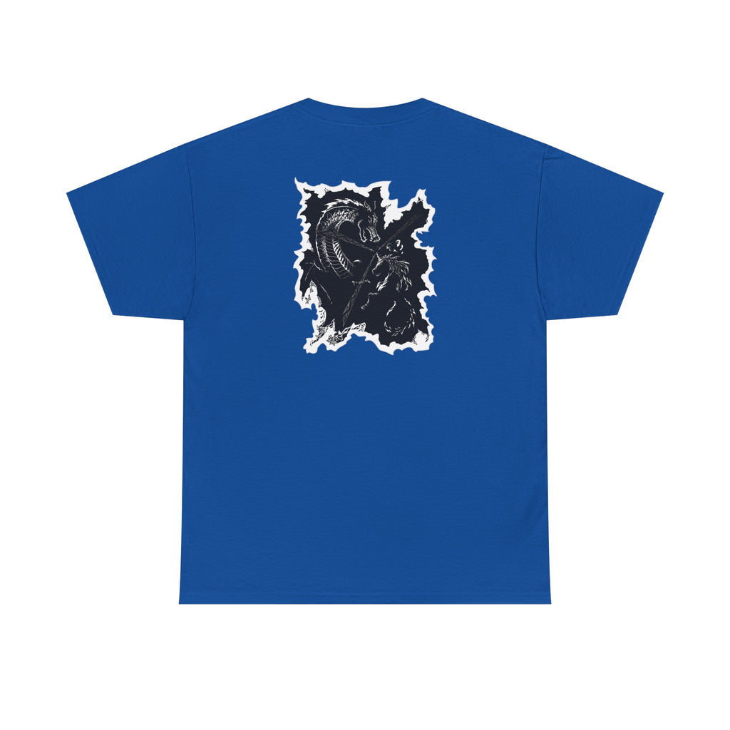 Dragon & Unicorn Graphic Tee — Unicorn's Light Upon A Dragon Graphic Print on Back