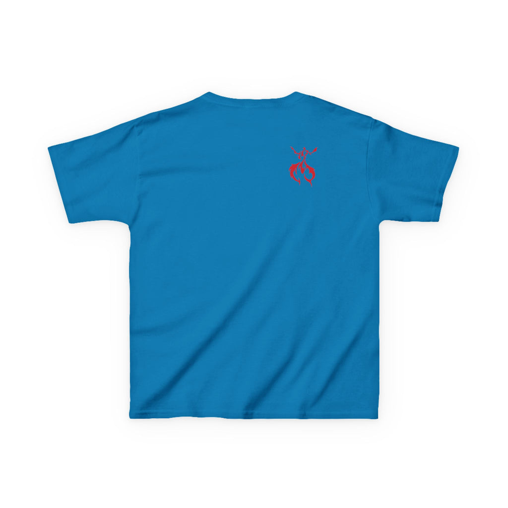 Kids Dragon & Unicorn T-Shirt — Unicorn's Light Upon A Dragon Graphic Print on Front