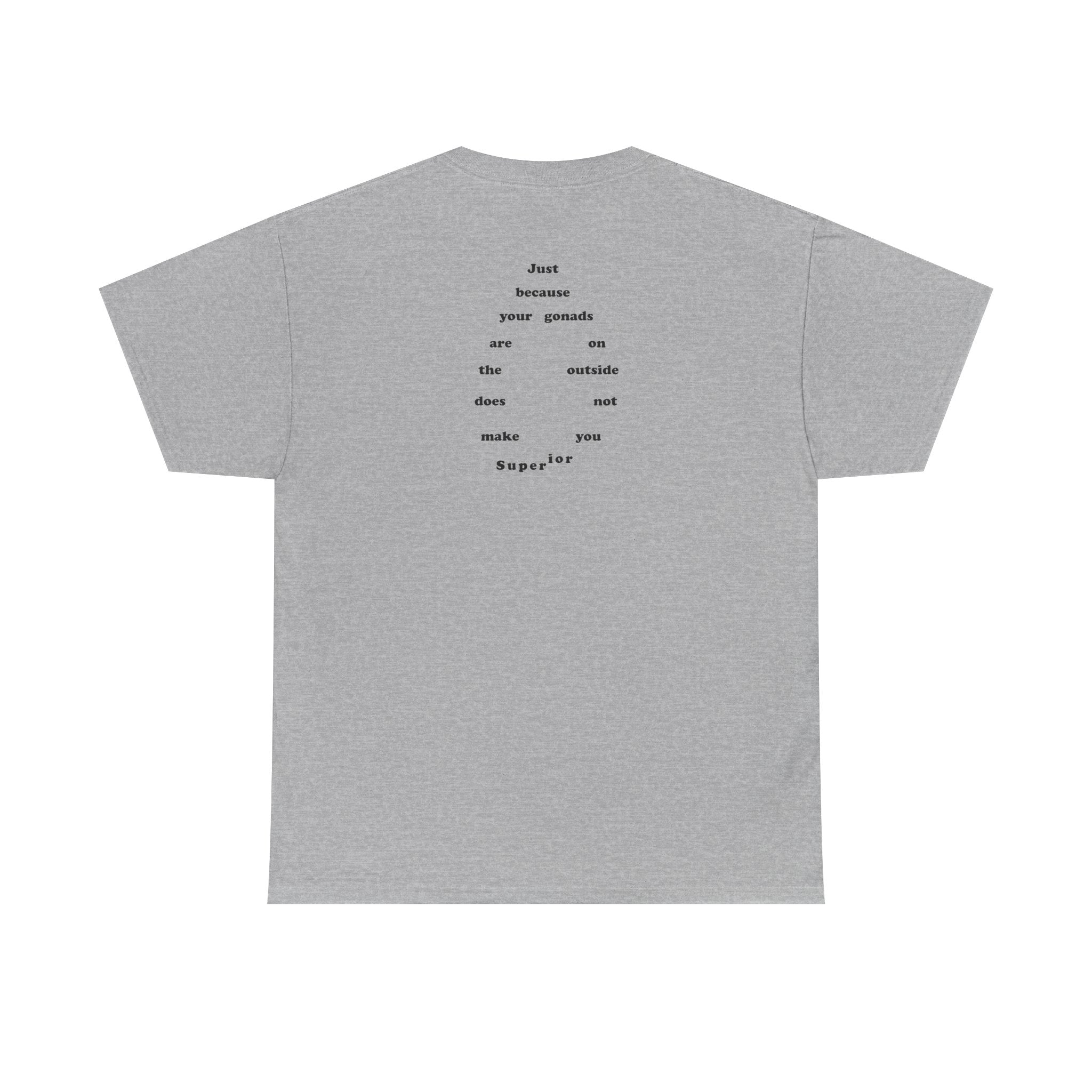 Provocative Statement Tee — "Just Because Your Gonads Are On The Outside..."