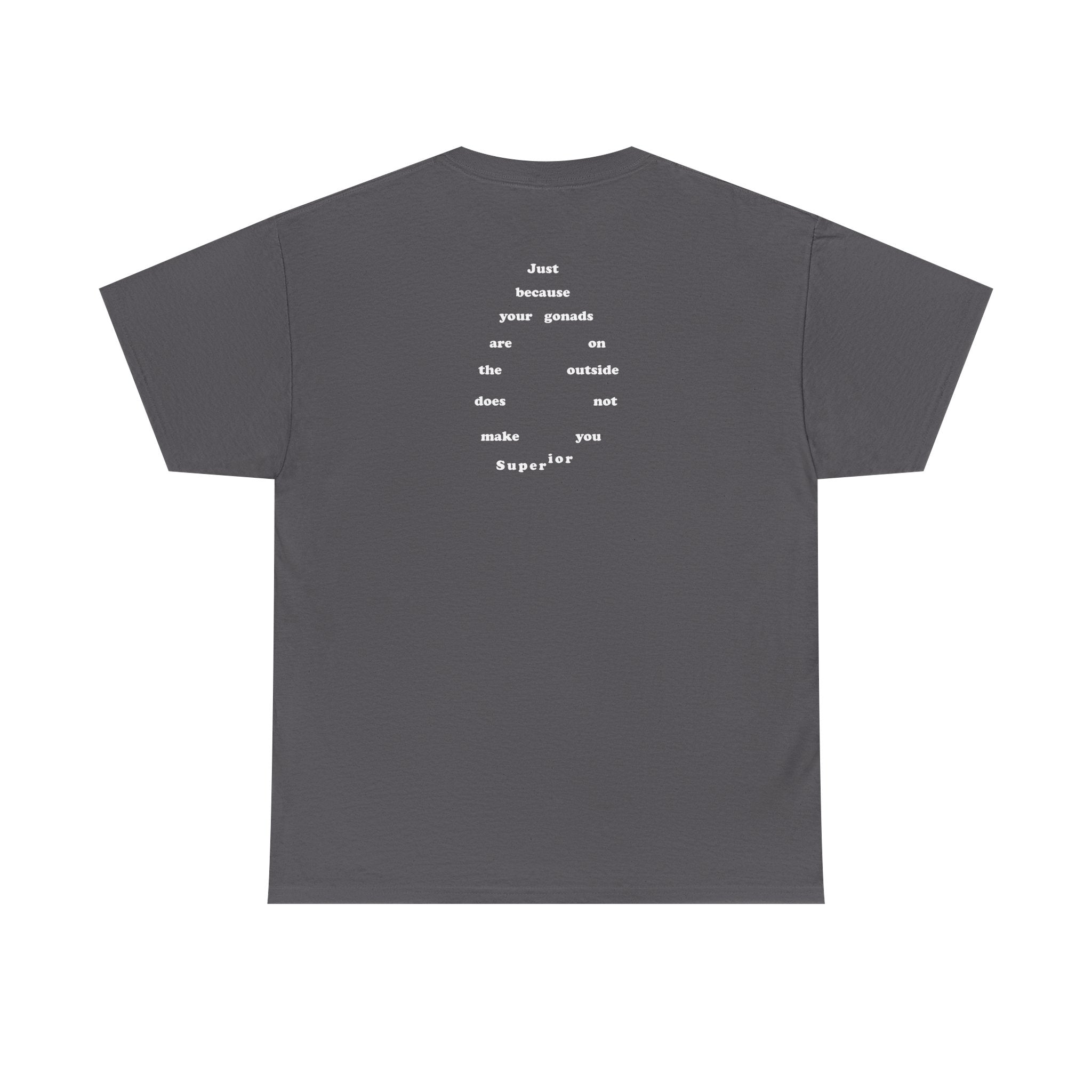 Provocative Statement Tee — "Just Because Your Gonads Are On The Outside..."