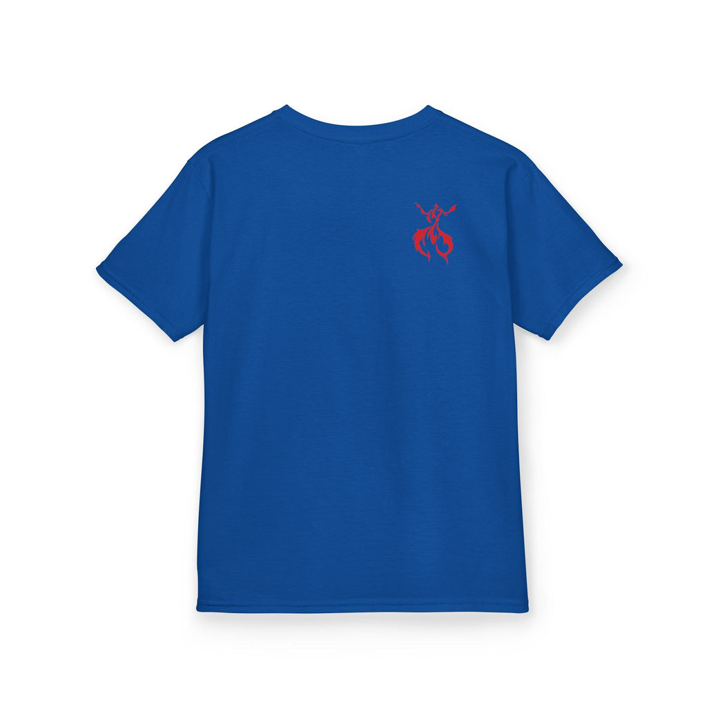 Kids Dragon & Unicorn T-Shirt — Unicorn's Light Upon A Dragon Graphic Print on Front
