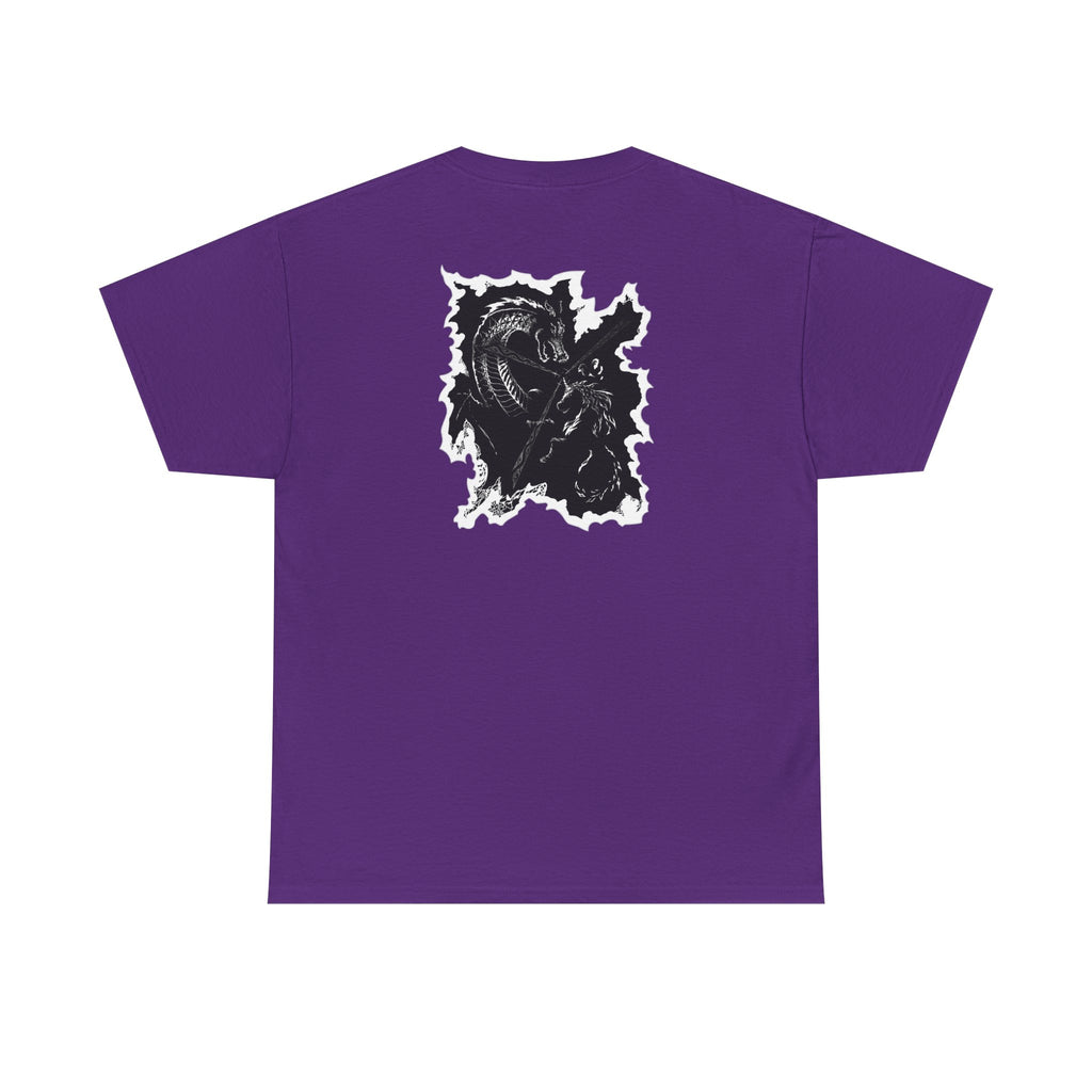 Dragon & Unicorn Graphic Tee — Unicorn's Light Upon A Dragon Graphic Print on Back