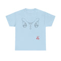 Provocative Statement Tee — "Just Because Your Gonads Are On The Outside..." Ovaries All Text Design on the Front