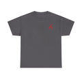 Axolotl Love Tee — Cute Pink Axolotl Embracing Heart w/ Purple Mist Background Graphic T-Shirt
