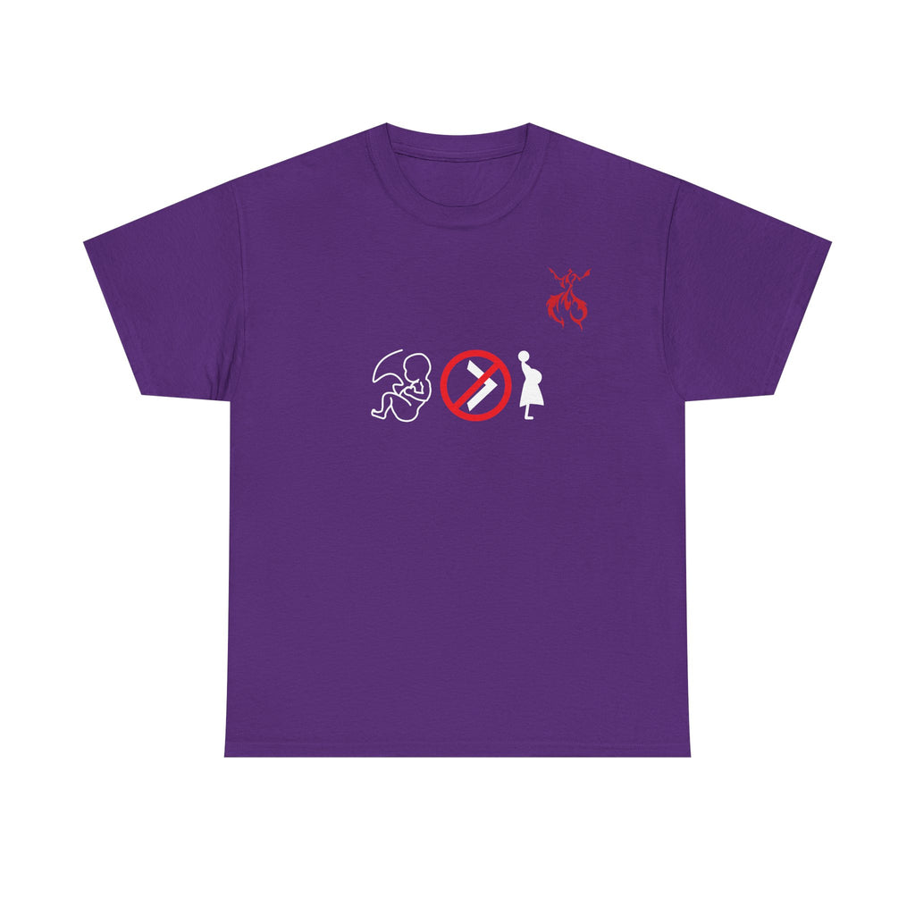 Pro-Choice Statement Tee — "The Fetus Is Not More Important Than the Mother" Design on the Front